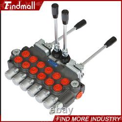 Findmall Hydraulic Directional Control Valve 6 Spool, 11 GPM + Conversion Plug