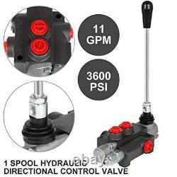 GYZJ Hydraulic Flow Control Valve 1 Spool 11 GPM SAE Ports Adjustable Relief