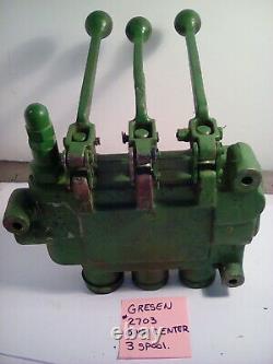 Gresen 3 Spool Hydraulic Control Valve, No 2703 Double Acting With Relief, Used