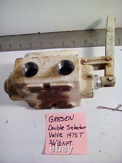 Gresen / Parker Hydraulics Double Selector Control Valve, Double Acting, Used