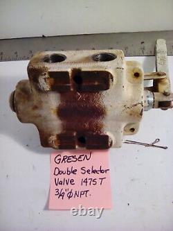 Gresen / Parker Hydraulics Double Selector Control Valve, Double Acting, Used