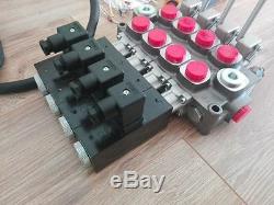 HYDRAULIC BANK MOTOR 4 SPOOL VALVES 60 l/min 24 V + JUUKO CONTROL PANEL WIRELESS