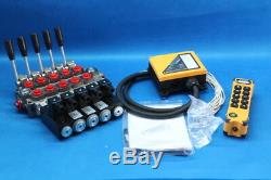 HYDRAULIC BANK MOTOR 5 SPOOL VALVES 60 l/min 24 V + JUUKO CONTROL PANEL WIRELESS