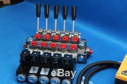 HYDRAULIC BANK MOTOR 5 SPOOL VALVES 60 l/min 24 V + JUUKO CONTROL PANEL WIRELESS