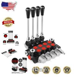 Heavy Duty Hydraulic Control Valve 4 Spool 11 GPM Chrome Lever