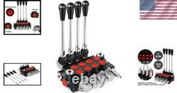 Heavy Duty Hydraulic Control Valve 4 Spool 11 GPM Chrome Lever