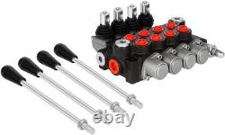 Heavy Duty Hydraulic Control Valve 4 Spool 11 GPM Chrome Lever