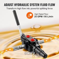 High Efficiency Hydraulic Directional Control Valve 25 GPM, Cast Iron, 3 Ports