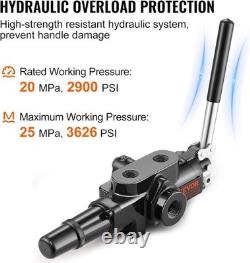 High Efficiency Hydraulic Directional Control Valve 25 GPM, Cast Iron, 3 Ports