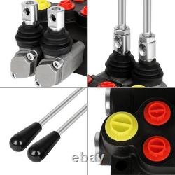 High Pressure 3600 PSI 2 Spool Hydraulic Valve with Adjustable Lever Control