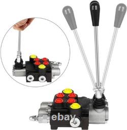 High Pressure 3600 PSI 2 Spool Hydraulic Valve with Adjustable Lever Control