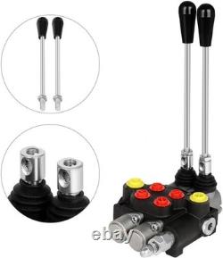 High Pressure 3600 PSI 2 Spool Hydraulic Valve with Adjustable Lever Control