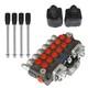 Hydraulic Backhoe 11GPM Directional Control Valve 6 Spool With 2 Joysticks