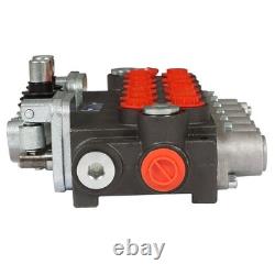 Hydraulic Backhoe 11GPM Directional Control Valve 6 Spool With 2 Joysticks