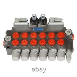 Hydraulic Backhoe 11 GPM Directional Control Valve 6-Spool With 2 Joysticks