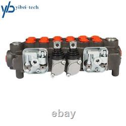 Hydraulic Backhoe Directional Control Valve 21 GPM 6 Spool With 2 Joysticks