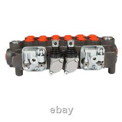 Hydraulic Backhoe Directional Control Valve 21 GPM 6 Spool with 2 Joysticks