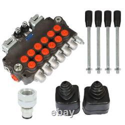 Hydraulic Backhoe Directional Control Valve 6Spool 21GPM with Joysticks+conversion