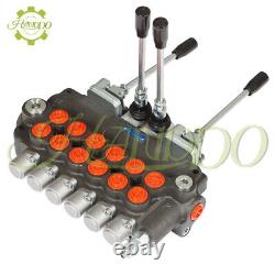 Hydraulic Backhoe Directional Control Valve 6Spool 21GPM with Joysticks/conversion