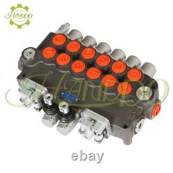 Hydraulic Backhoe Directional Control Valve 6Spool 21GPM with Joysticks/conversion