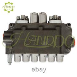 Hydraulic Backhoe Directional Control Valve 6Spool 21GPM with Joysticks/conversion