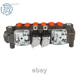 Hydraulic Backhoe Directional Control Valve 6 Spool 21 GPM WithJoysticks SAE Ports