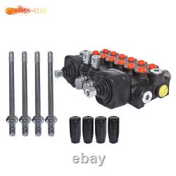 Hydraulic Backhoe Directional Control Valve with 2 Joystick 11 GPM 6 Spool