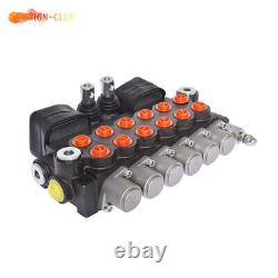 Hydraulic Backhoe Directional Control Valve with 2 Joystick 11 GPM 6 Spool