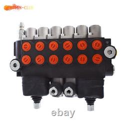 Hydraulic Backhoe Directional Control Valve with 2 Joystick 11 GPM 6 Spool