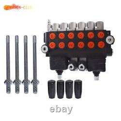 Hydraulic Backhoe Directional Control Valve with 2 Joystick 11 GPM 6 Spool