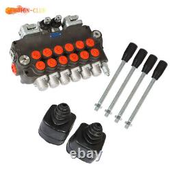 Hydraulic Backhoe Directional Control Valve with 2 Joystick 6 Spool 21 GPM