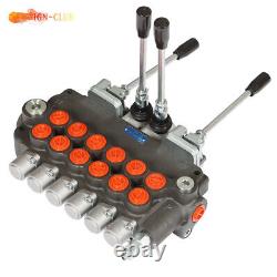 Hydraulic Backhoe Directional Control Valve with 2 Joystick 6 Spool 21 GPM