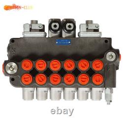 Hydraulic Backhoe Directional Control Valve with 2 Joystick 6 Spool 21 GPM