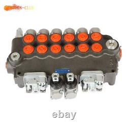 Hydraulic Backhoe Directional Control Valve with 2 Joystick 6 Spool 21 GPM