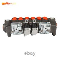 Hydraulic Backhoe Directional Control Valve with 2 Joystick 6 Spool 21 GPM