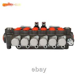 Hydraulic Backhoe Directional Control Valve with 2 Joystick 6 Spool 21 GPM