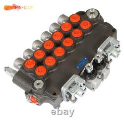Hydraulic Backhoe Directional Control Valve with 2 Joystick 6 Spool 21 GPM