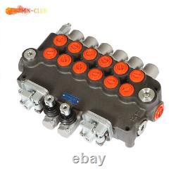 Hydraulic Backhoe Directional Control Valve with 2 Joystick 6 Spool 21 GPM