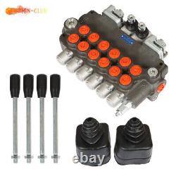 Hydraulic Backhoe Directional Control Valve with 2 Joystick 6 Spool 21 GPM