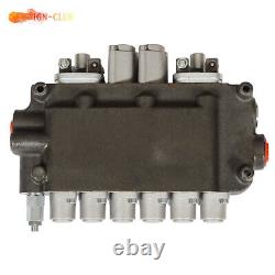 Hydraulic Backhoe Directional Control Valve with 2 Joystick 6 Spool 21 GPM