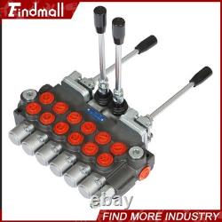 Hydraulic Backhoe Directional Control Valve with 2 Joysticks, 6 Spool, 11GPM