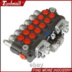 Hydraulic Backhoe Directional Control Valve with 2 Joysticks, 6 Spool, 11GPM