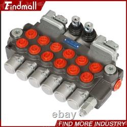 Hydraulic Backhoe Directional Control Valve with 2 Joysticks, 6 Spool, 11GPM
