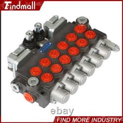 Hydraulic Backhoe Directional Control Valve with 2 Joysticks, 6 Spool, 11GPM