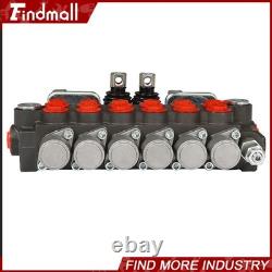 Hydraulic Backhoe Directional Control Valve with 2 Joysticks, 6 Spool, 11GPM