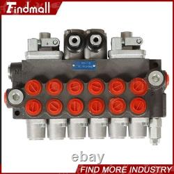 Hydraulic Backhoe Directional Control Valve with 2 Joysticks, 6 Spool, 11GPM