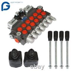 Hydraulic Backhoe Directional Control Valve with 2 Joysticks, 6 Spool, 11 GPM