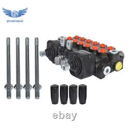 Hydraulic Backhoe Directional Control Valve with 2 Joysticks, 6 Spool, 11 GPM