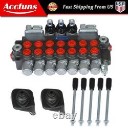 Hydraulic Backhoe Directional Control Valve with 2 Joysticks, 6 Spool, 11 GPM