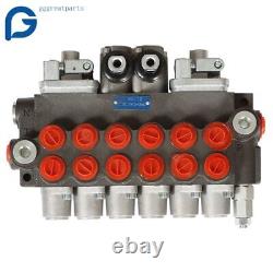 Hydraulic Backhoe Directional Control Valve with 2 Joysticks, 6 Spool, 11 GPM